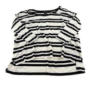 White House Black Market Women's Knit Top 3/4 Sleeves size Small Stripes